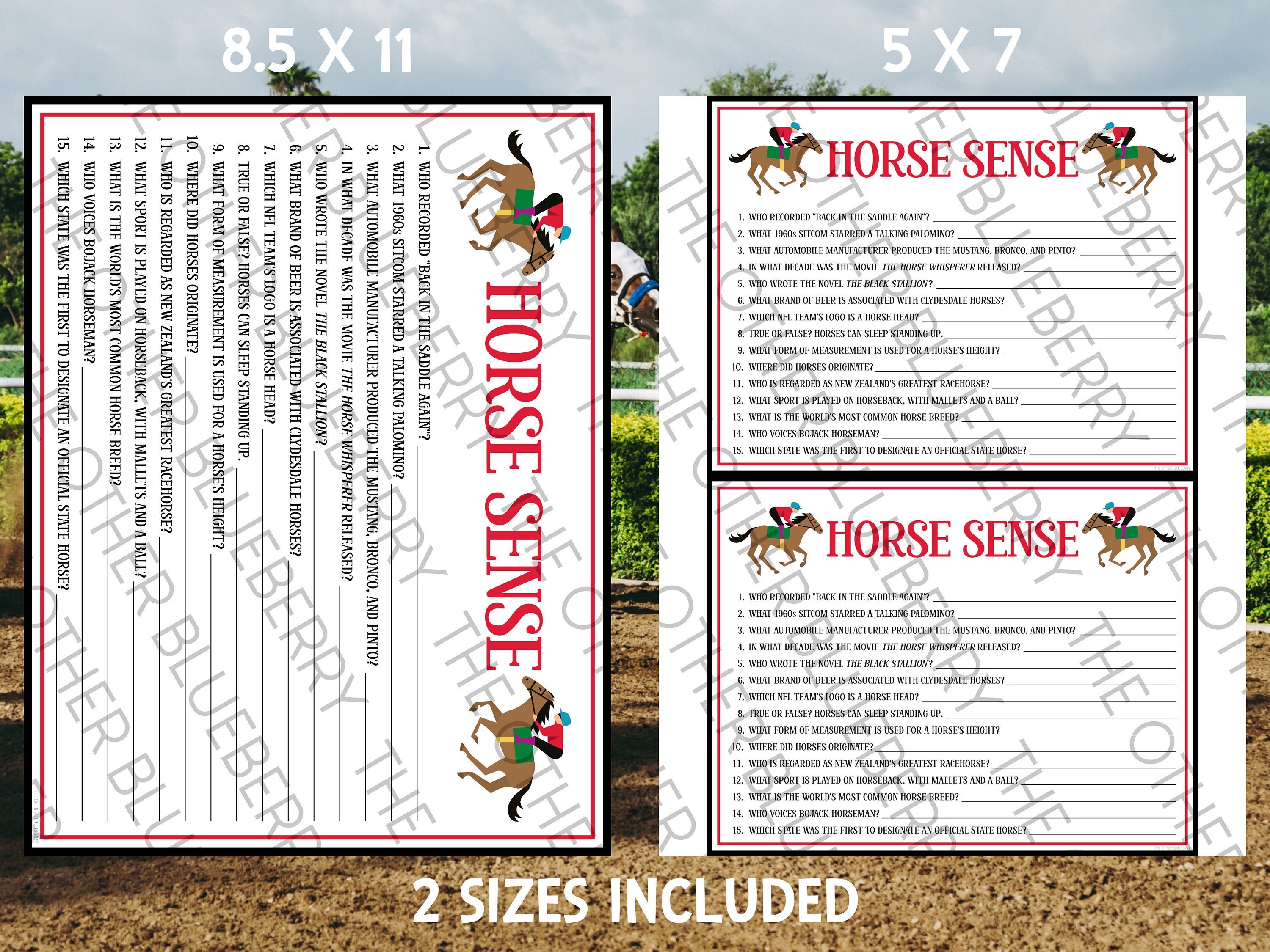 Kentucky Derby Game Trivia Horse Trivia Kentucky Derby - Etsy