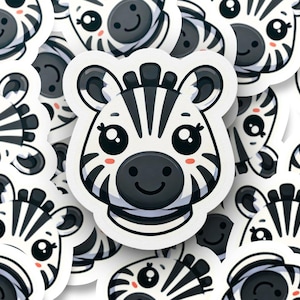 Cute Zebra Digital Sticker Clipart, Cartoon Animal Svg, Printable Kids Decor, Adorable Zebra Jpg Eps Pdf, Nursery Art Download