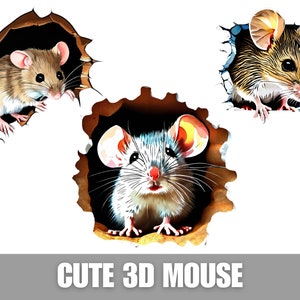 Maus svg Bundle, Maus svg, lustige Mausbilder, ungewöhnlicher Charme, für Ihre kreativen Aktivitäten, Cartoon-Maus 3D Wandbruch PNG, Maus PNG