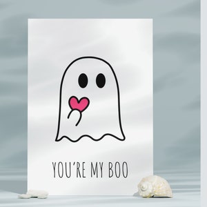 Halloween-spookverjaardagskaart, spookachtige verjaardag, spookillustratie, Halloween-thema, verjaardagswensen, schattige geesten, feestelijke kaart