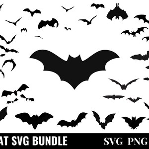 Pakiet Bat SVG, Halloween Bat SVG, Bat, Halloween, Night Bat SVG, Clipart Bats, PNG, Pliki SVG dla Cricut, Sylwetka, Cricut, Halloween SVG