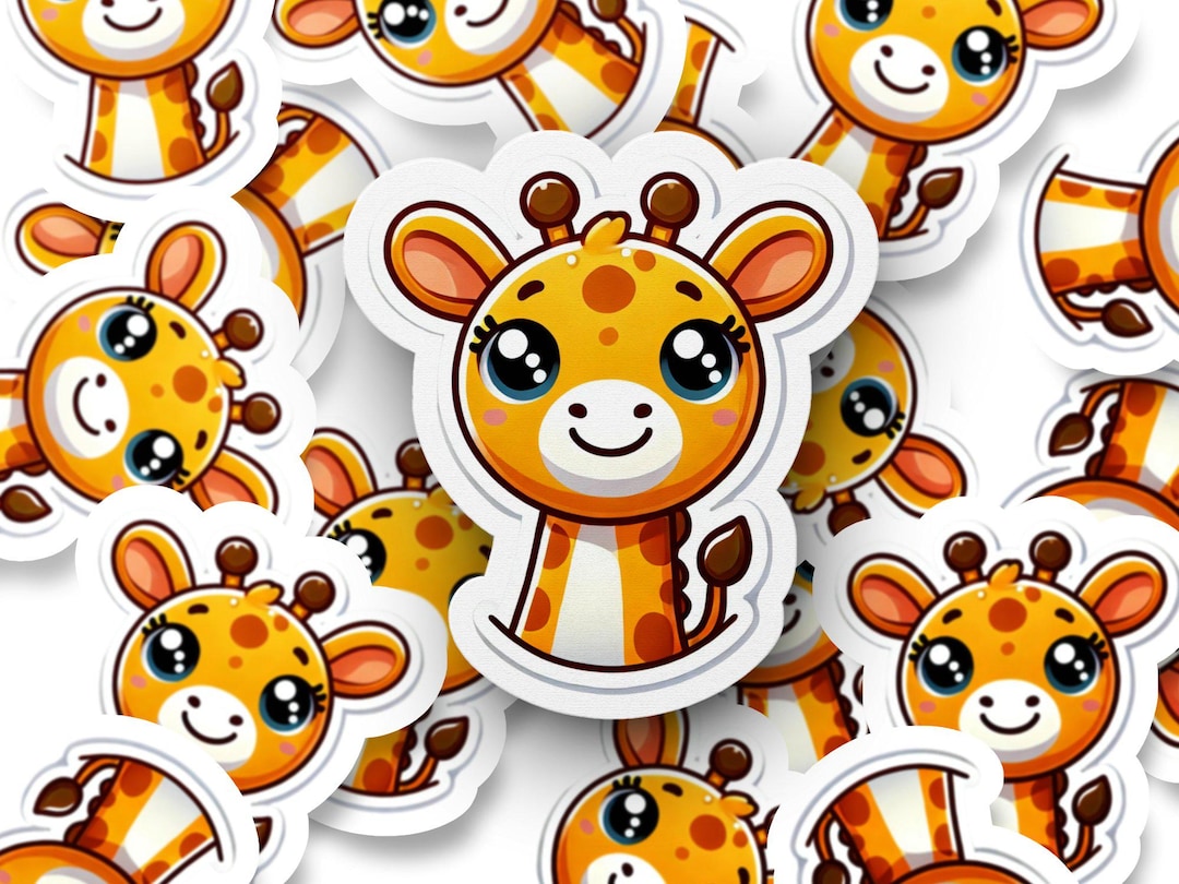 cute-giraffe-digital-sticker-clipart-kawaii-animal-illustration-svg