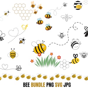 Bee Svg bundel, Bee Hive Svg, Bee Png, honingraat Svg, Bee Clipart, Queen Bee Svg, Honey Bee Svg, schattige Bee Svg, bijensvg
