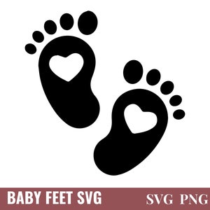 Baby Fußabdruck, Baby Füße SVG Sofort Download SVG, PNG, eps, dxf, jpg digitaler Download