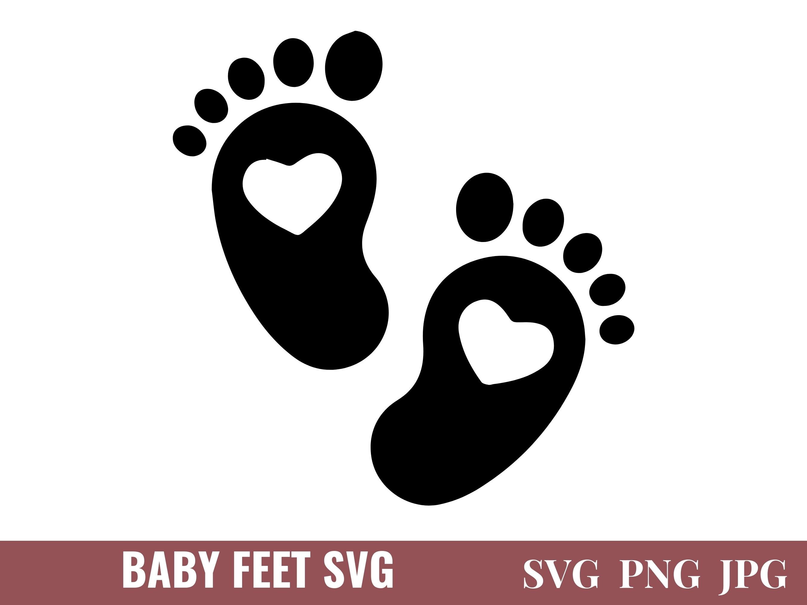 Baby Footprint, Baby Feet SVG Instant Download SVG, PNG, Eps, Dxf, Jpg Digital Download Etsy