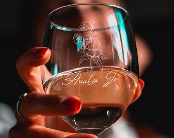 Wine Glass Engraved, Personalised Glass