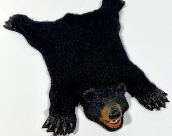 Miniatur Schwarzer Bär Teppich