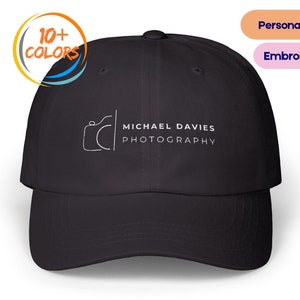 Personalized Photography Name Dad Hat with Embroidery, Custom Photographer Cotton Cap, Wedding Photo Shot Cap, Photographer Gift Ideas, C5