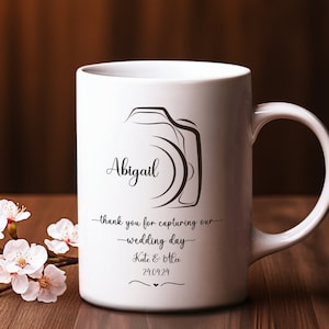 Wedding Photographer Thank You Mug For Wedding Photographer Gift, Wedding Thank You Cup, Personalized Wedding Supplier Gift, Thank You Gifts