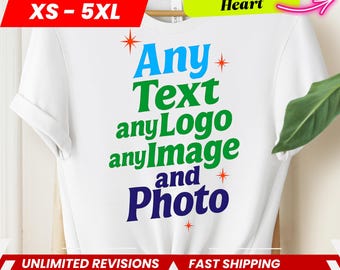 Custom Photo T-Shirt: Personalized Text & Image Print