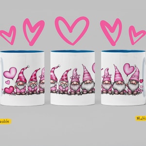 Personalised Gonk Mug For Friend, Wife Birthday Gift, Custom Gnome Cup, Valentines Day Gonk Gift, Gonk Lover Gifts, Gnome Gift For Her. C1