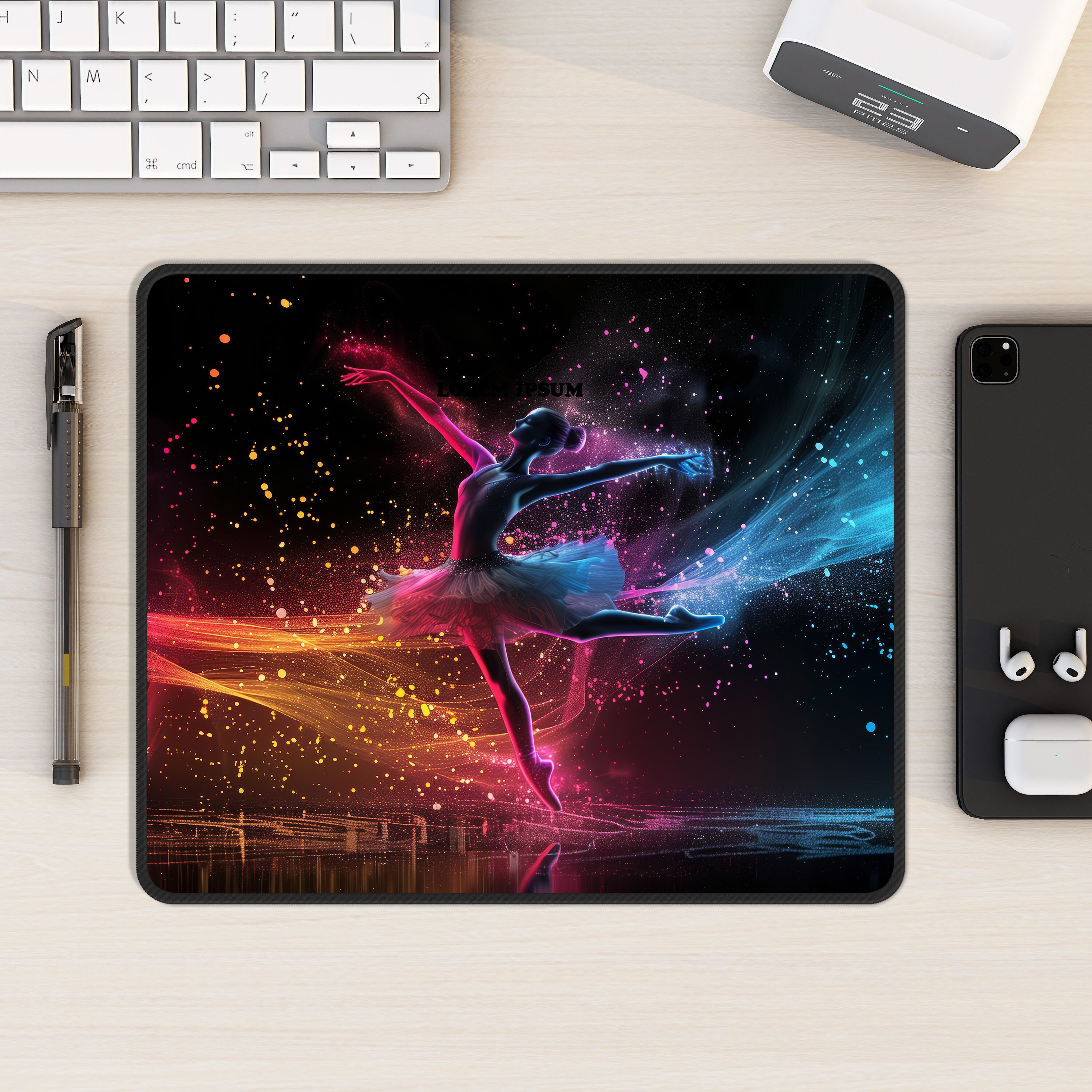 Ballerina Desk Mat: Colorful Dancer Mousepad, Office Decor - Etsy