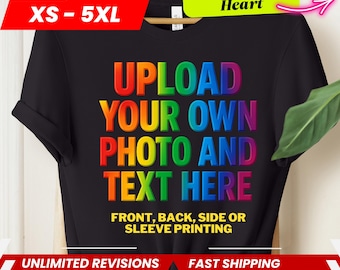 Custom Photo T-Shirt: Personalized Text & Image Print
