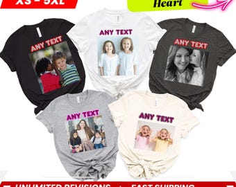 Personalized Photo T-Shirt: Custom Image & Text, Birthday Gift