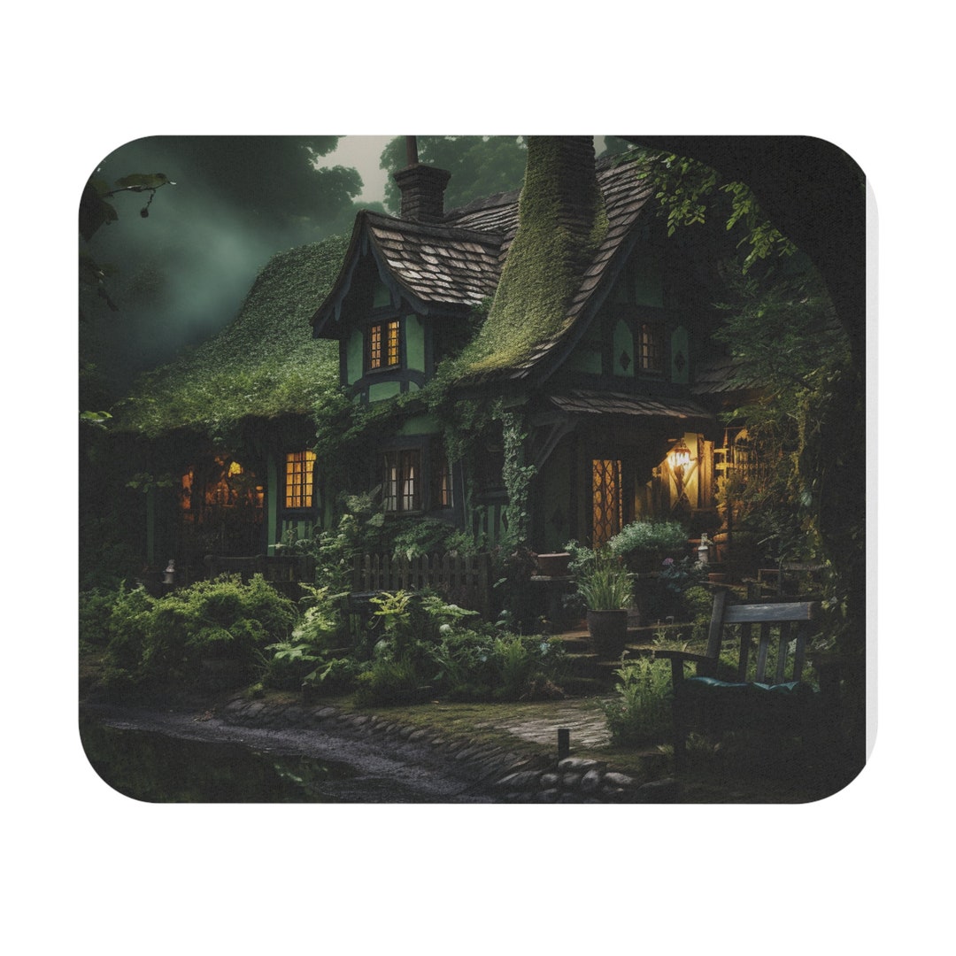 Cottage Core Computer Mouse Cottagecore Desk Mouse Pad Dark Green Cottagecore Cottage Desk Mouse ...