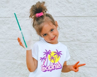 Personalized Kids Shirt with Name, Custom Name Shirt, Girls Tee for Summer, Personalized Gift for Kids, Cotton Custom Name Toddler T-Shirt