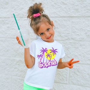 Personalized Kids Shirt with Name, Custom Name Shirt, Girls Tee for Summer, Personalized Gift for Kids, Cotton Custom Name Toddler T-Shirt