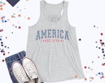 4th Of July Shirt Patriotic Tank Top Ladies Tank Womens 4th Of July Tank Top Fourth Of July Tank Top America Tank Top