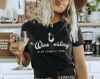 Maglietta divertente con vino per donna, regalo per amanti del vino, maglietta con frase sul vino, maglietta sarcastica, regalo per lei, maglietta per degustazione di vini, maglietta con vino, maglietta con vino