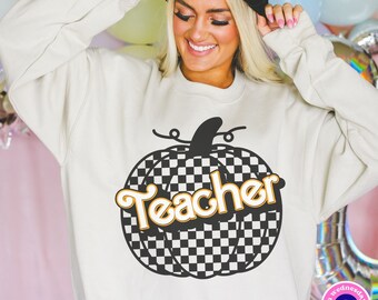 Teacher Halloween Shirt,  Teacher Sweatshirt, Halloween Sweatshirt for Teacher, Halloween Gift for Her, Teacher Shirt for Fall, Crewneck