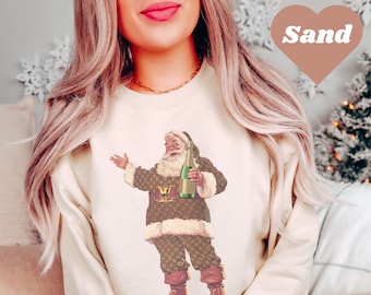 Holiday Sweatshirt for Women, Vintage Santa Claus Shirt, Christmas Sweatshirt, Santa Xmas Sweatshirt, Santa Crewneck for Christmas Gift