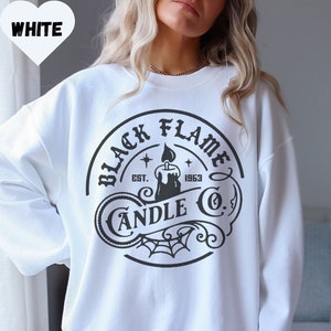 Halloween Sweatshirt, Black Flame Candle Crewneck, Witch Shirt for Women, Funny Halloween Sweatshirt, Witch Sweatshirt, Gift For Her