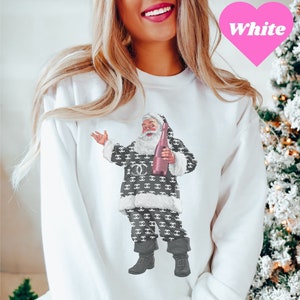 Cute Christmas Sweatshirt for Women, Santa Sweatshirt, Christmas PJs, Christmas Sweater, Oversized Sweatshirt, Christmas Gift For Her