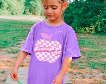 First Day of School Shirt for Kindergartener, Kindergarten Shirt for Girls, In My Kindergarten Era Tshirt, Comfort Colors Youth Tee