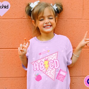 Back to School Shirt for Girls, ABCD Shirt, Retro Tshirt for Kids, Kindergarten Shirt, Preschool Tshirt, Cute Back to School Shirt or PreK