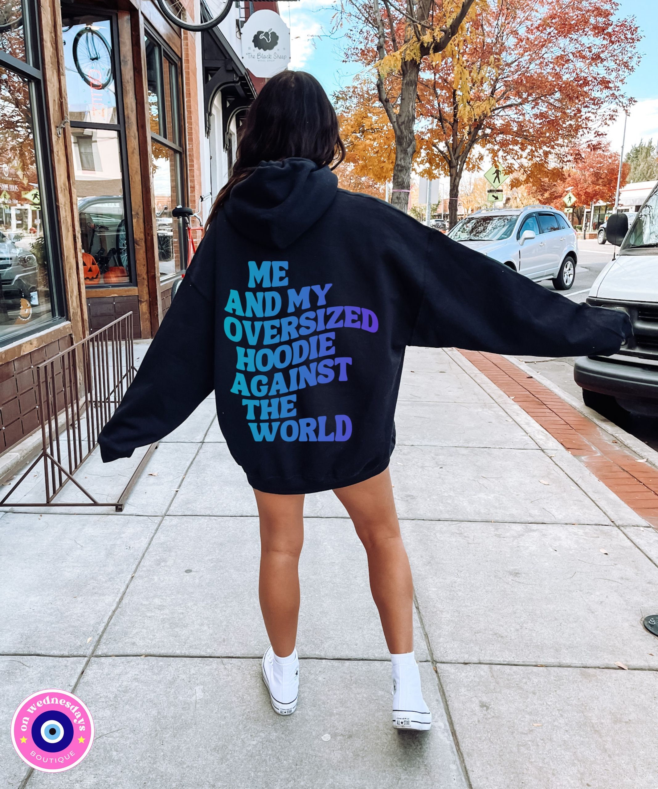 Oversized Hoodie Oversized Sweatshirt Words on Back Hoodie - Etsy