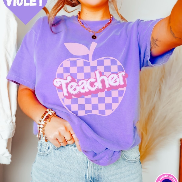 Checkered Teacher Shirt for Women, Primary School Teacher Shirt, Back To School Shirt for Teachers, Teacher Shirt, Teacher Gift for Her