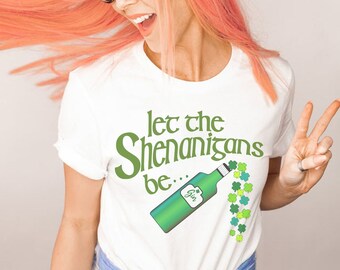 Chemise manigances, chemise irlandaise de la Saint-Patrick, chemise unisexe pour la Saint-Patrick, chemise irlandaise pour boire, chemise drôle de Saint-Patrick, chemise Gin