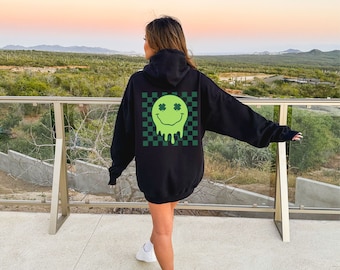 St Patricks Day-sweater, Ierse hoodie, St Pattys Day-hoodie, Iers sweatshirt, St Patricks Day-sweater, hoodie voor- en achterkant, Iers cadeau