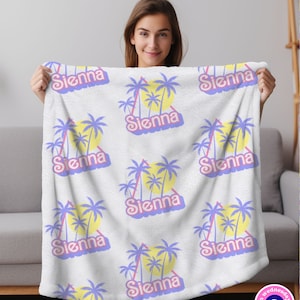 Personalized Blanket Gift for Girls, Christmas Gift, Name Blanket, Custom Blanket with Name, Baby Blanket, Cute Blanket for Kids, Baby Gift