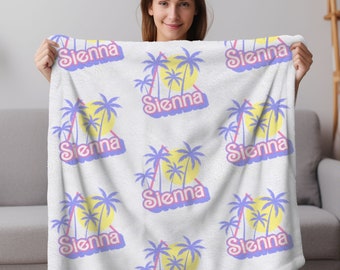 Personalized Blanket Gift for Girls, Christmas Gift, Name Blanket, Custom Blanket with Name, Baby Blanket, Cute Blanket for Kids, Baby Gift