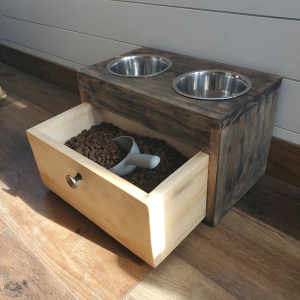 Dog Bowl Stand With Drawer (Plans)