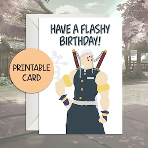 Elite Swordsman Minimalistic Birthday Card | Elite Swordsman Greeting Card | Instant Download | Printable Birthday Card by Cucco Cards