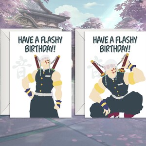 Elite Swordsman Minimalistic Birthday Card | Elite Swordsman Minimalistic Christmas Card | Anime Greeting Card by Cucco Cards