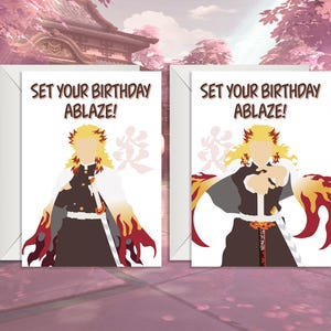 Elite Swordsman Minimalistic Birthday Card | Elite Swordsman Minimalistic Christmas Card | Anime Greeting Card by Cucco Cards