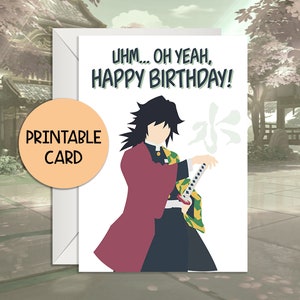 Elite Swordsman Minimalistic Birthday Card | Elite Swordsman Greeting Card | Instant Download | Printable Birthday Card by Cucco Cards