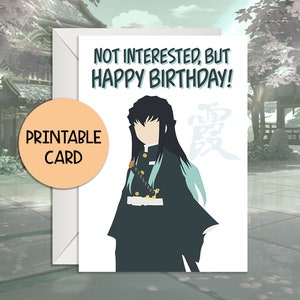 Elite Swordsman Minimalistic Birthday Card | Elite Swordsman Greeting Card | Instant Download | Printable Birthday Card by Cucco Cards
