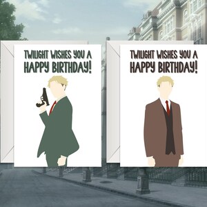 Undercover Mission Minimalistische Verjaardagskaart | Undercover Mission Minimalistische Kerstkaart | Anime Wenskaart by Cucco Cards
