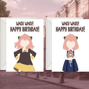 Undercover Mission Minimalistic Birthday Card | Undercover Mission Minimalistic Christmas Card | Anime Greeting Card by Cucco Cards