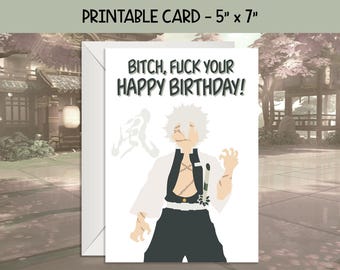 Demon Slayer Digital Card | Sanemi Shinazugawa Birthday Card | Wind Hashira | Kimetsu No Yaiba