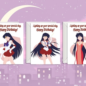 Biglietto d'auguri minimalista Guardiano Lunare | Biglietto di Natale minimalista Guardiano Lunare | Biglietto d'auguri anime di Cucco Cards