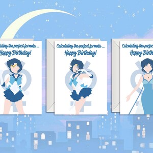 Lunar Guardian Minimalistic Birthday Card | Lunar Guardian Minimalistic Christmas Card | Anime Greeting Card by Cucco Cards