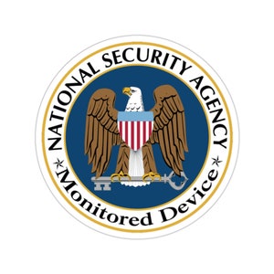 NSA Monitored Device Sticker