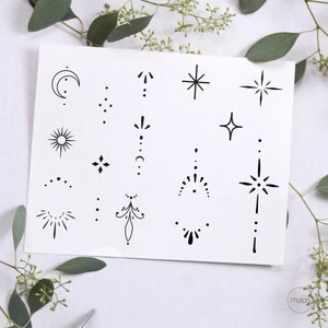 Double Set Finger Tattoos (I + II) - Temporary Tattoo #organic #minimal #ethno #boho #mini #festival