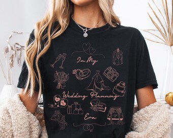 Camiseta de dama de honor, camiseta de planificación de boda, camiseta de comprometida, regalo de compromiso, camiseta de prometido, despedida de soltera, camiseta a juego para grupo de despedida de soltera