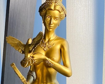 12" Aphrodite (Venus) Statue, Love, Sexuality, Beauty Goddess. In Gold, Silver, Black colors (UV-resin)